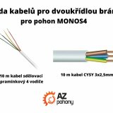 Sada kabelů pro dvoukřídlou bránu pro pohon MONOS4